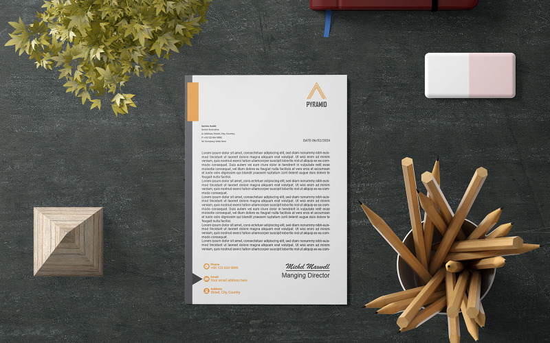 Letterhead, Unique Letterhead, Modern Letterhead(144) Corporate Identity