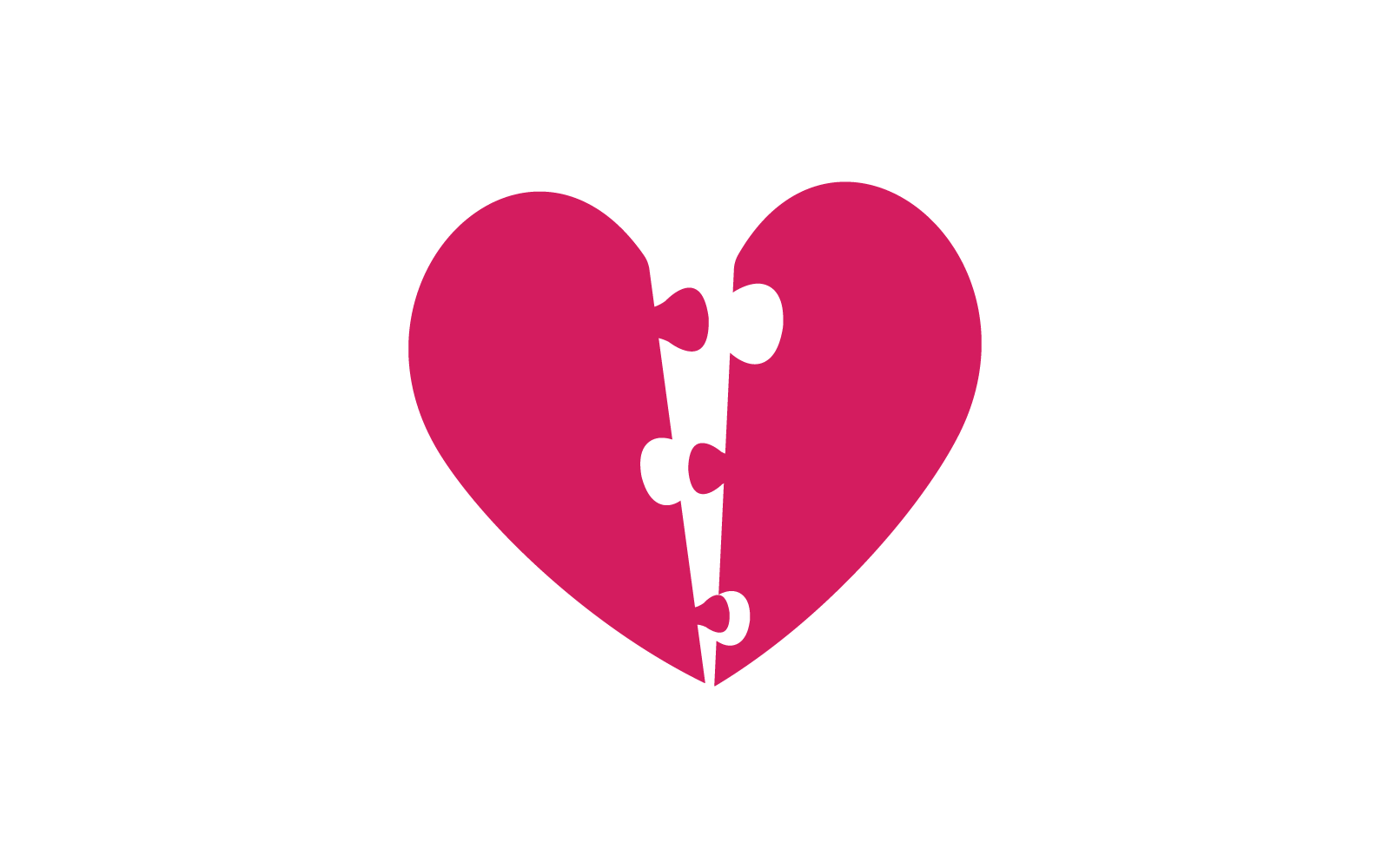 modèle de logo d&amp;#39;illustration de logo de puzzle d&amp;#39;amour