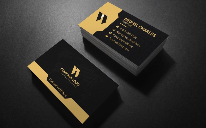 Modern Corporate Design Business card template Ready To Print Corporate Identity