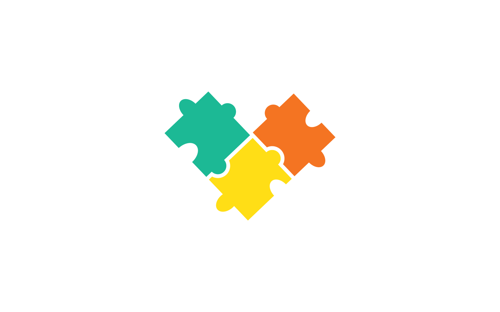 puzzle logo design illustration template