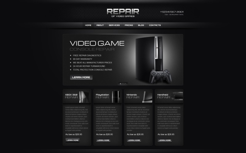 Games Website Template
