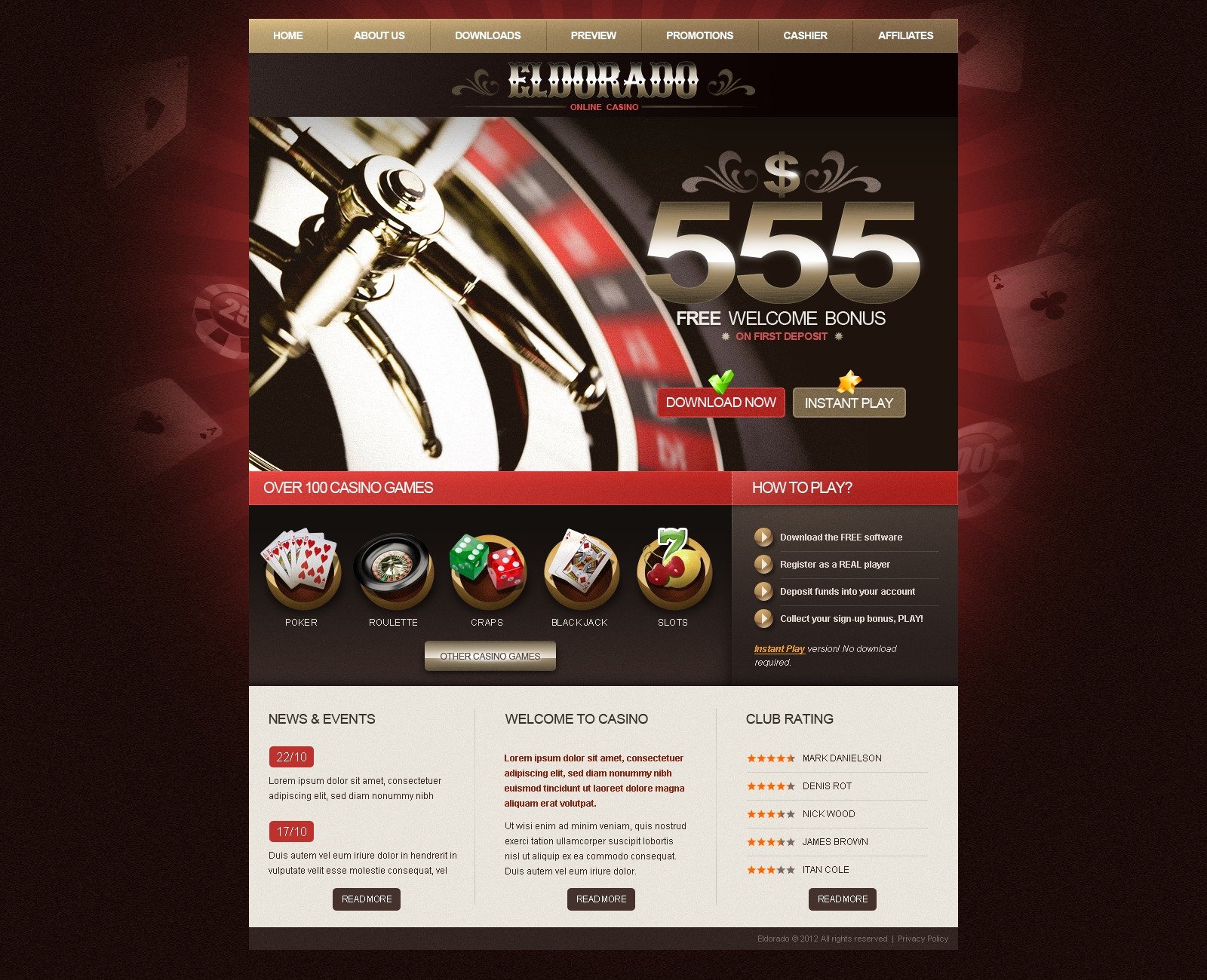 create your own online casino website