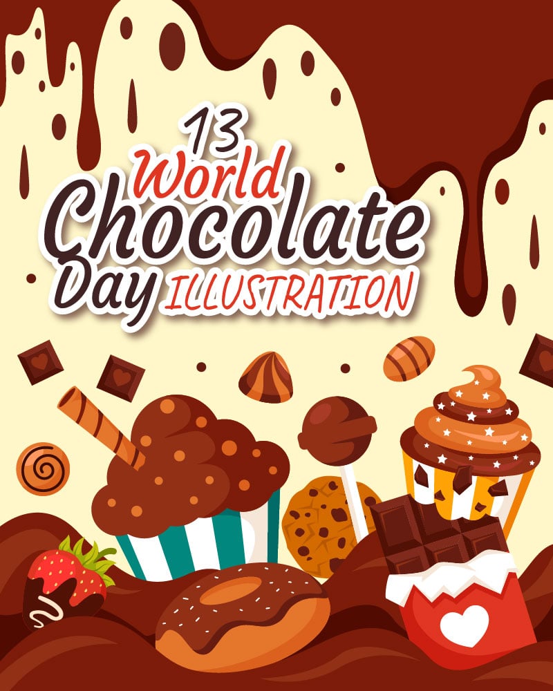 Template #416010 Chocolate Day Webdesign Template - Logo template Preview