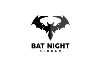 Bat Logo Bat Animal Vector HalloweenV4