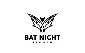 Bat Logo Bat Animal Vector HalloweenV5