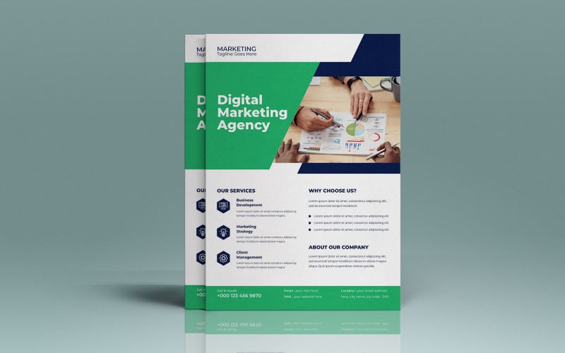 Business Consulting Services Marketing Flyer Corporate Identity