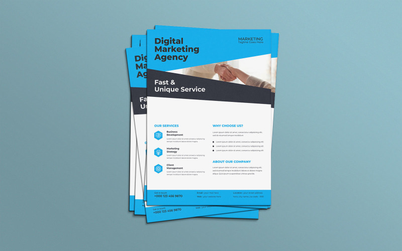 Business Growth Strategies Marketing Flyer Corporate Identity