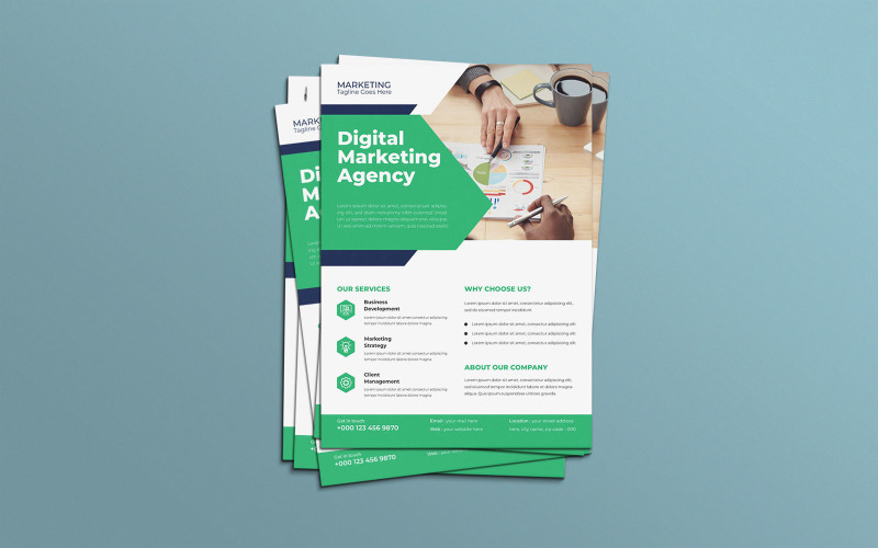 Business Intelligence Solutions Marketing Flyer Corporate Identity