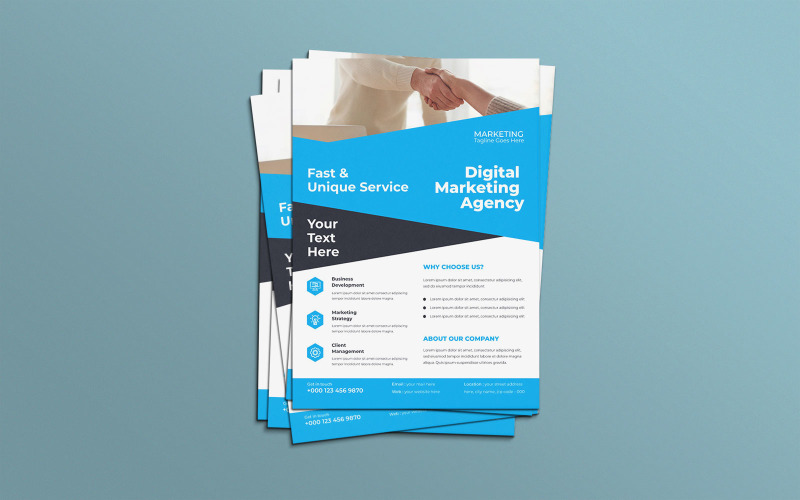 Business Partnership Announcement Marketing Flyer Corporate Identity