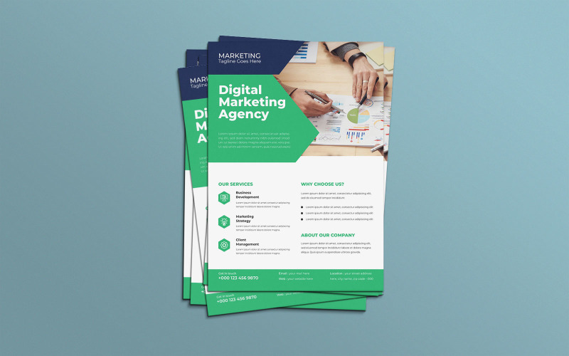 Business Risk Management Seminar Marketing Flyer Corporate Identity