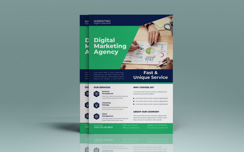 Clean Business Solutions Marketing Flyer Corporate Identity