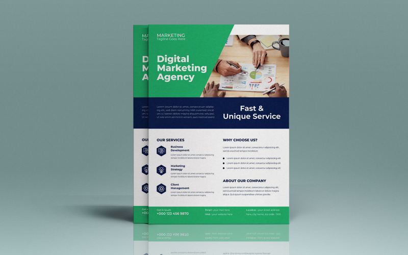 Corporate Company Marketing Flyer Template Corporate Identity