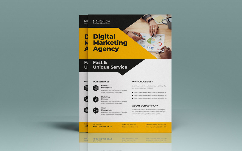 Financial Services Advertisement Marketing Flyer Corporate Identity