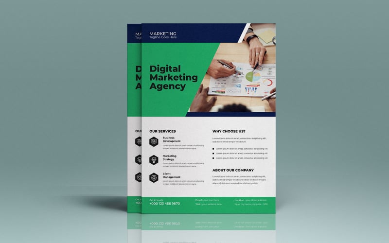 Illuminate Your Business Marketing Flyer Design Corporate Identity