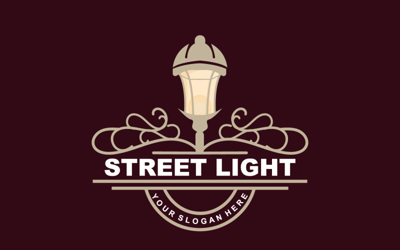 Lantern Logo Design Street Lamp SimpleV10 Logo Template