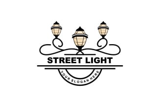 Lantern Logo Design Street Lamp SimpleV11