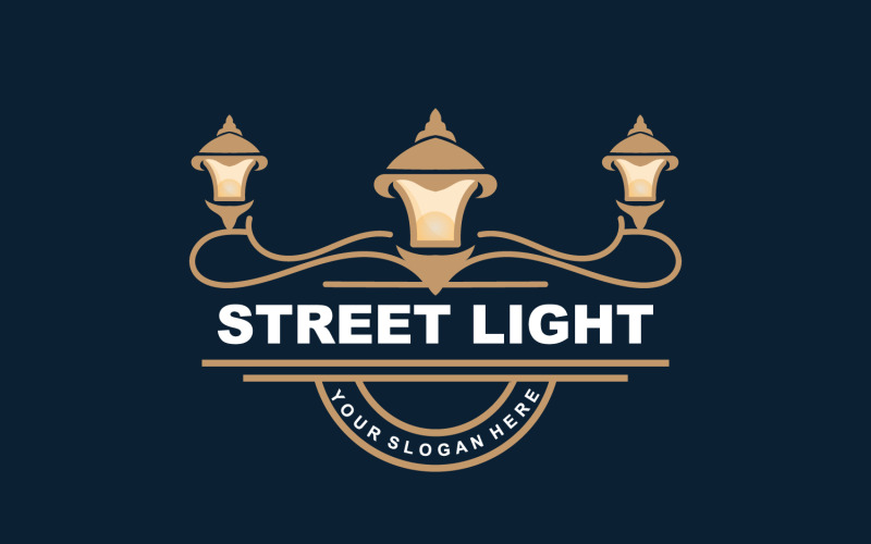 Lantern Logo Design Street Lamp SimpleV12 Logo Template