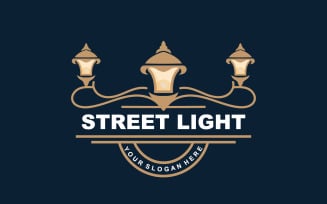 Lantern Logo Design Street Lamp SimpleV12