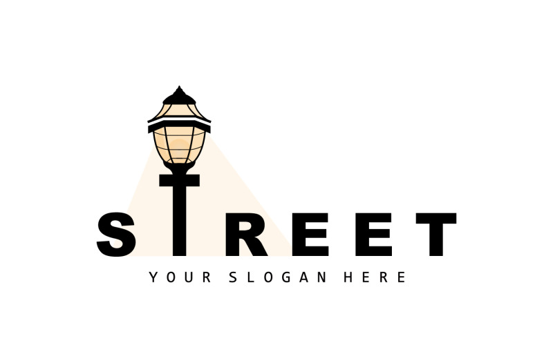 Lantern Logo Design Street Lamp SimpleV1 Logo Template