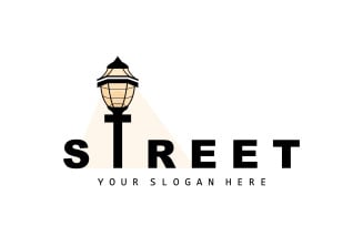 Lantern Logo Design Street Lamp SimpleV1