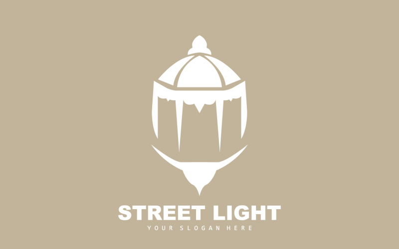 Lantern Logo Design Street Lamp SimpleV3 Logo Template