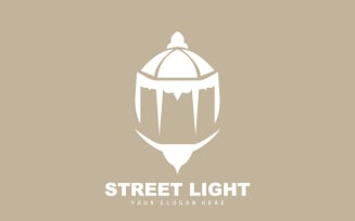 Lantern Logo Design Street Lamp SimpleV3