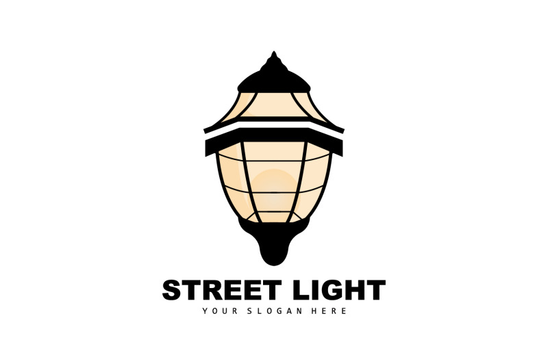 Lantern Logo Design Street Lamp SimpleV4 Logo Template
