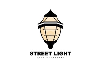 Lantern Logo Design Street Lamp SimpleV4