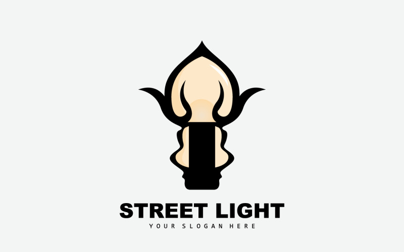 Lantern Logo Design Street Lamp SimpleV5 Logo Template