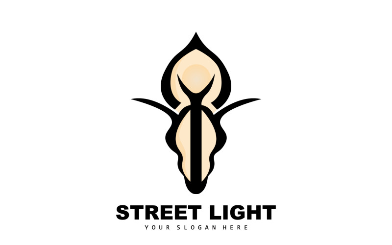 Lantern Logo Design Street Lamp SimpleV6 Logo Template