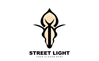 Lantern Logo Design Street Lamp SimpleV6