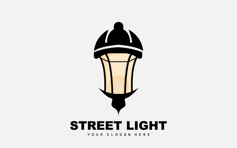 Lantern Logo Design Street Lamp SimpleV7 Logo Template