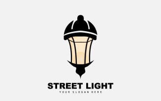 Lantern Logo Design Street Lamp SimpleV7