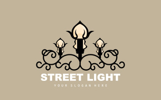 Lantern Logo Design Street Lamp SimpleV8