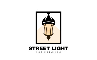 Lantern Logo Design Street Lamp SimpleV9