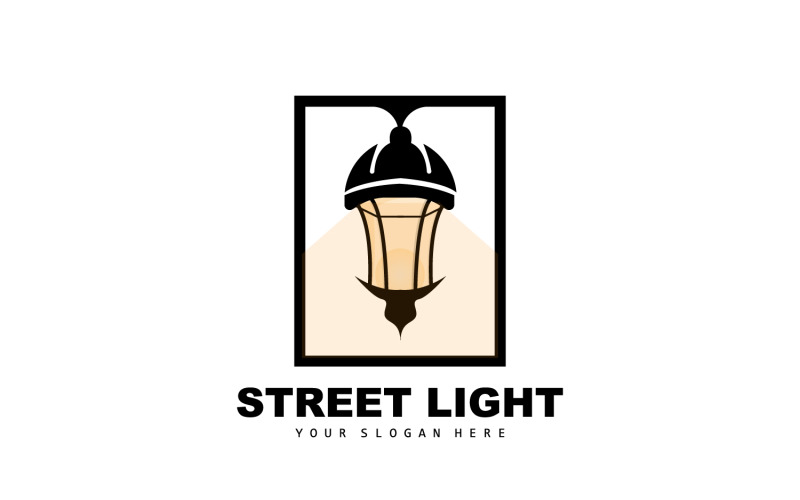 Lantern Logo Design Street Lamp SimpleV9 Logo Template