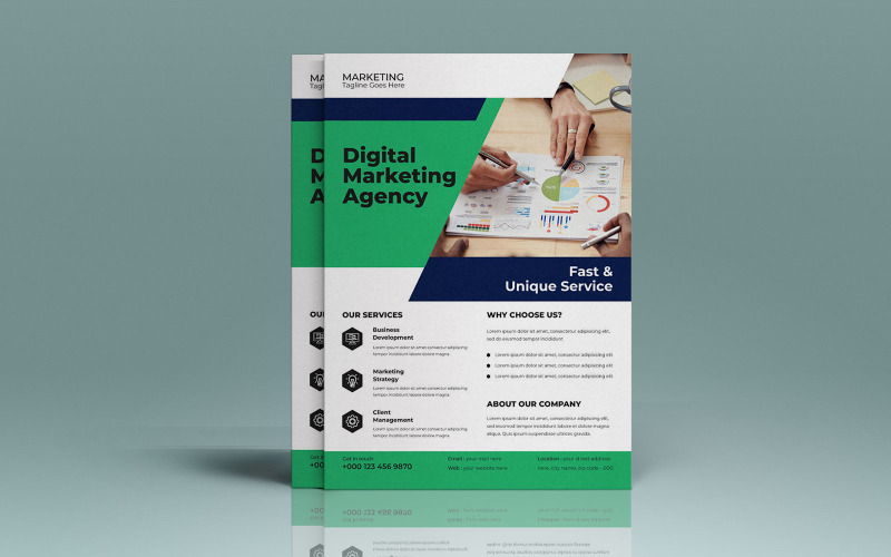 Modern Corporative Marketing Flyer Template Corporate Identity