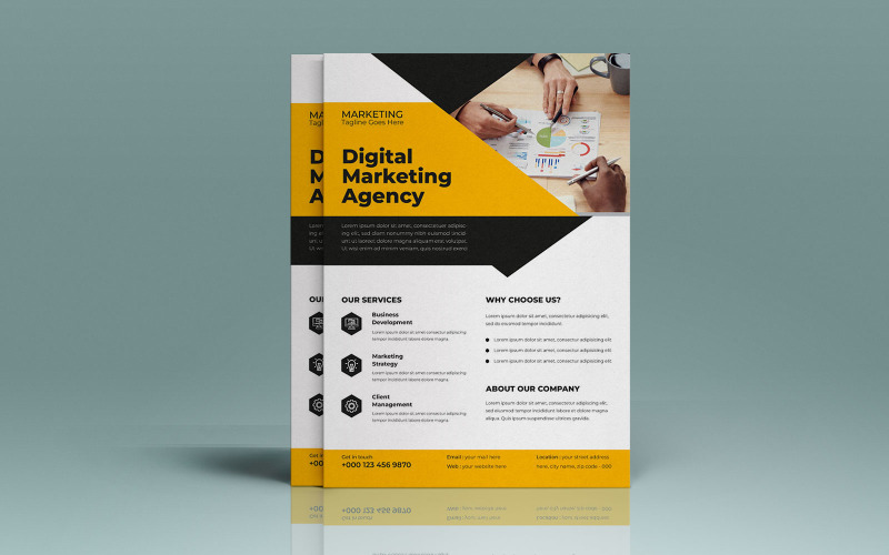 Real Estate Agency Marketing Flyer Design Corporate Identity