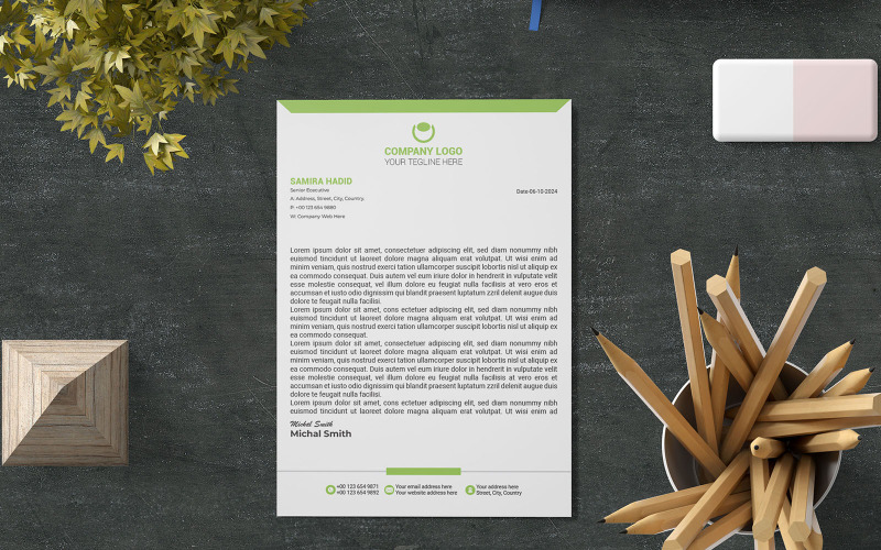 Creative Letterhead, Modern Letterhead, Stylish Letterhead Corporate Identity