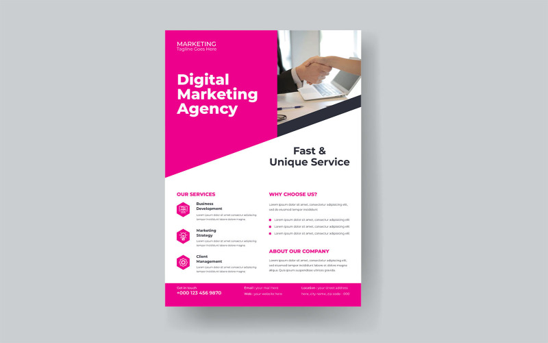 Digital Marketing Agency Bold Marketing Campaign Flyer Corporate Identity