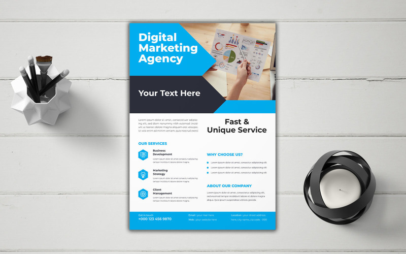 Digital Marketing Agency Business Flyer Design Templates Corporate Identity