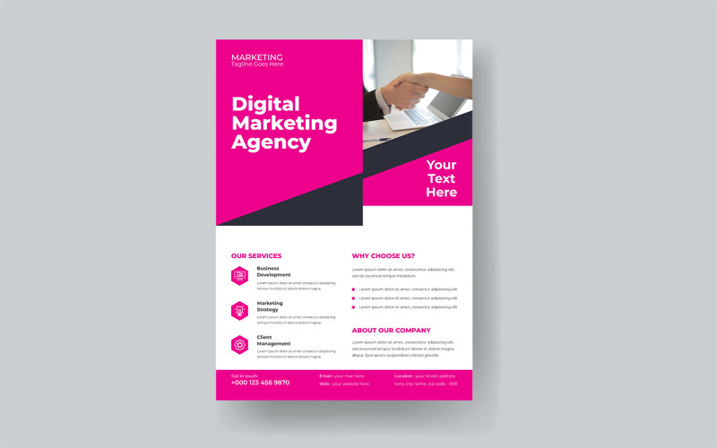 Digital Marketing Agency Elegant Business Conference Flyer Corporate Identity