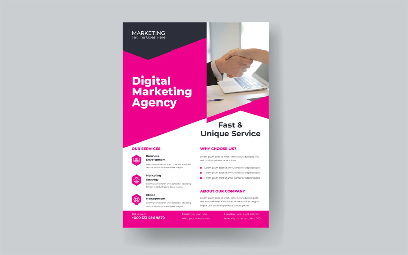 Digital Marketing Agency Financial Services Advertisement Flyer Corporate Identity