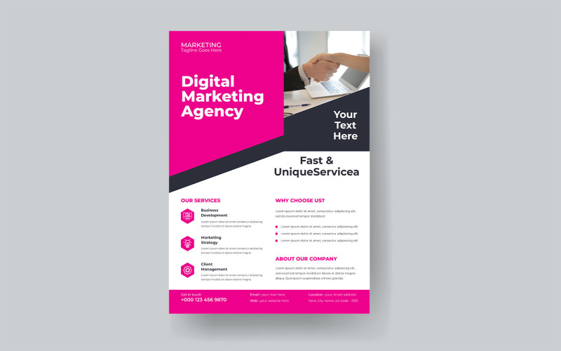Digital Marketing Agency Minimalist Business Event Flyer Corporate Identity