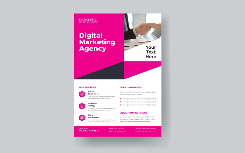 Digital Marketing Agency Stylish Product Promotion Flyer Corporate Identity