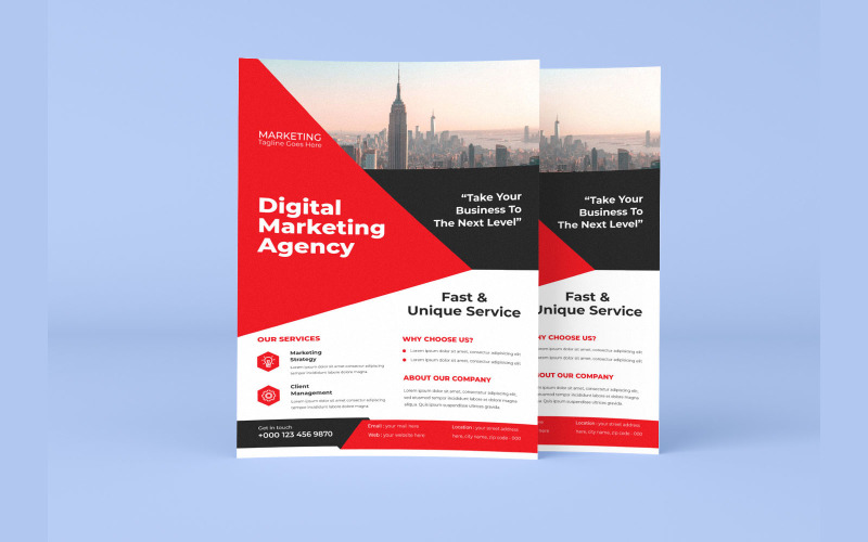 Digital Transformation Seminar Marketing Flyer Corporate Identity