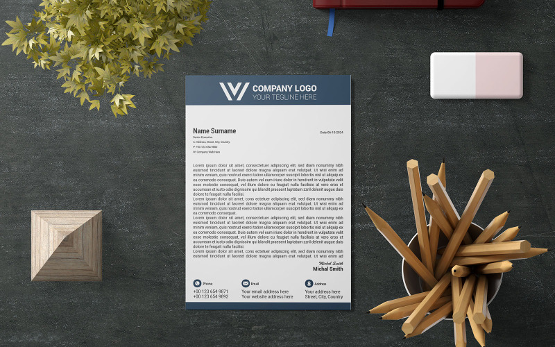 Letterhead, Professional Letterhead, Creative Design Corporate Identity