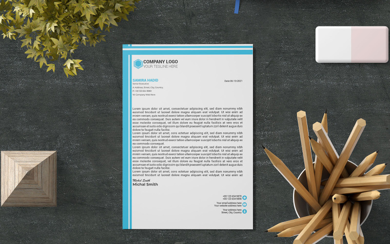 Letterhead, Unique Letterhead, Modern Letterhead(180) Corporate Identity