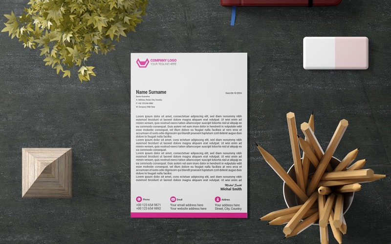 Modern company letterhead design_18 Corporate Identity