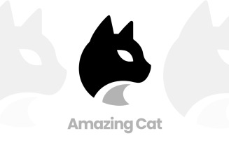 Amazing Beauty Cat Vector Logo